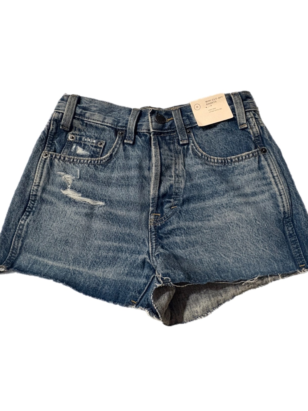 Universal Thread High Rise Mini Cut off Shorts Med Wash
